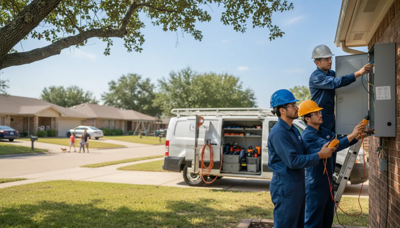 Certified electrician providing emergency electrical services in Spragueville, IA